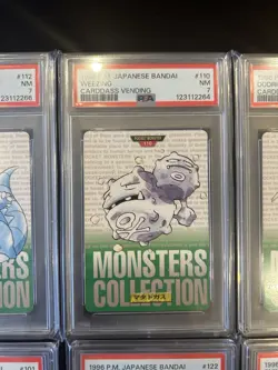 PSA 7 POKEMON CARD Japanese CARDDASS Green 10 CARD SET 1996 Bandai - Image 4