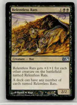 Relentless Rats #113 Magic 2011 (M11) Heavily played W/Tracking - Image 1