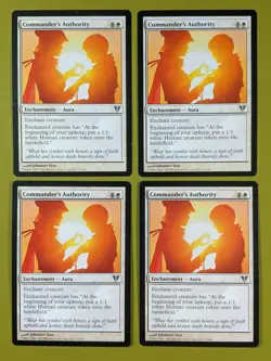 Commander's Authority x4 Avacyn Restored 4x Playset Magic the Gathering MTG - Image 1