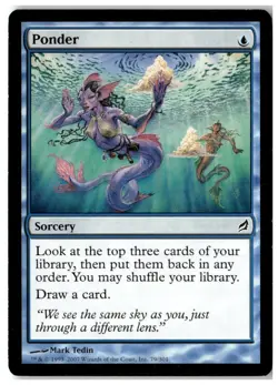 MTG Ponder - Lorwyn Heavily Played English Playset (x4) - Image 1