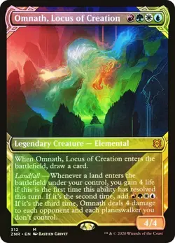 Zendikar Rising MTG Foil Omnath, Locus of Creation Magic - Image 1