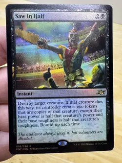 1x MTG Saw in Half (Foil) - Unfinity (UNF) #88 - Magic the Gathering - Image 1