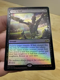 1x MTG Saw in Half (Foil) - Unfinity (UNF) #88 - Magic the Gathering - Image 2