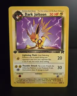 Pokemon TCG - DARK JOLTEON - 1ST EDITION - 38/82 - TEAM ROCKET (2000) WOTC - LP - Image 1