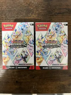 Lot of 2 Pokemon Prismatic Evolutions Booster Bundles, Brand New, Factory Sealed - Image 1