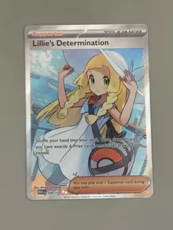 Lillie's Determination 169/132 Ultra Rare Mega Evolution Pokemon NM - Image 1