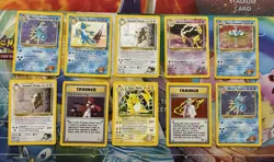 Vintage Pokemon Card Lot WOTC Holo Fire Alakazam Persian Golduck Raichu Blaine - Image 1