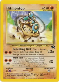 Hitmontop #37 - Black Star Promo - WoTC Pokemon Card - Image 1
