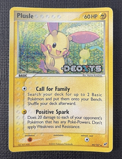 Plusle #44/107 EX Deoxys Pokemon Card Reverse Holo Stamped Foil Rare NM - Image 1