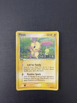 Plusle #44/107 EX Deoxys Pokemon Card Reverse Holo Stamped Foil Rare NM - Image 2