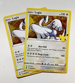 Lugia Holo 022/025 x2 2x Pokemon Cards 2021 Celebrations LP - Image 1