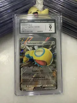 ?? HUGE MISCUT CGC 9 ERROR Dudunsparce ex 121 Journey Together Holo Pokemon Card - Image 1