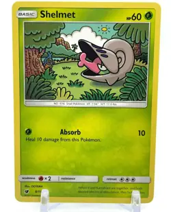 Pokemon Sun & Moon Crimson Invasion 8/111 Shelmet 4X Mint/NM 4 Cards Playset X4 - Image 2