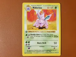 Nidorino Base Set 37/102 1st Edition Uncommon NM Pokemon TCG Card - Image 1
