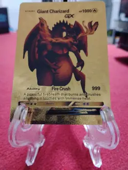 Pokemon Giant Charizard GX Gold Foil Fan Art Card- NM/M - Image 1