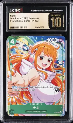 2025 ONE PIECE JAPANESE PROMO CARDS #P-102 NAMI CGC 10 PRISTINE - Image 1