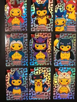 Pikachu Poncho Set Silver Rainbow Holo Team Rocket Card Database Peru Pokemon - Image 1