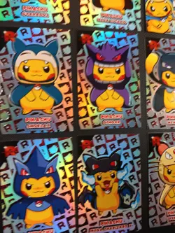 Pikachu Poncho Set Silver Rainbow Holo Team Rocket Card Database Peru Pokemon - Image 5