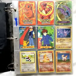 Pokemon Collection Binder Vintage Lot of 129 Cards Non-Holo Common Rare WoTC - Image 2