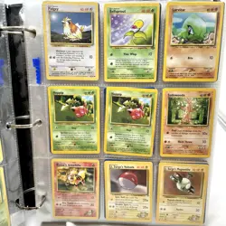 Pokemon Collection Binder Vintage Lot of 129 Cards Non-Holo Common Rare WoTC - Image 4