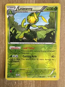Pokemon TCG Legendary Treasures Leavanny Reverse Holo Rare Card 12/113 DMG - Image 1