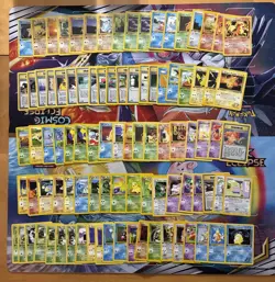 Vintage Pokemon Card Lot WOTC Fire Pikachu 94 Cards NM - Image 1