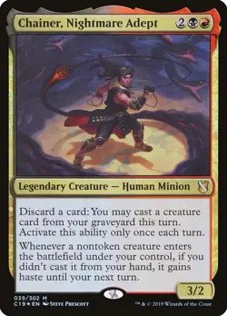 1x Chainer, Nightmare Adept - Foil NM Eng MTG - Commander 2019 - Image 1