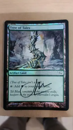 TREE OF TALES Mirrodin MTG FOIL Signed by John Avon LP/EX - Image 1