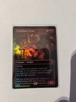 MTG Twinflame Tyrant Borderless Foil - Foundations #333 - Image 2