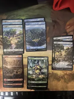 Final Fantasy Chocobo Track Stamped Foil Lands Set Of 10 Magic The Gathering NM - Image 1