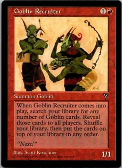 1997 Visions Q Goblin Recruiter Expansion/Uncommon #80 - Image 1
