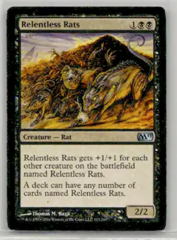 Relentless Rats #113 Magic 2011 (M11) Heavily played W/Tracking - Image 1