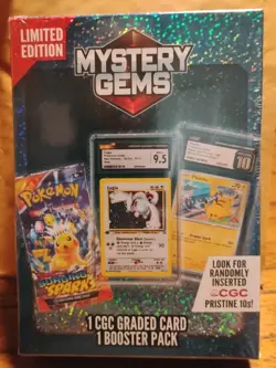 Pokemon Mystery Gems 1 Graded Card (CGC 10), 1 Booster Pack 2025! - Image 2