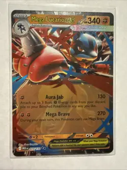 Pokemon Card Mega Lucario EX 077/132 Double Rare Mega Evolution Base Set NM - Image 1