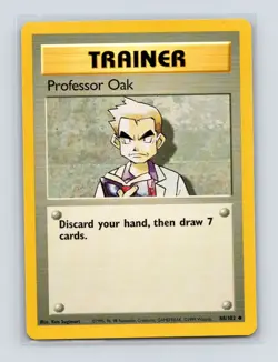 Pokemon TCG Professor Oak 088/102 Base Set LP - Image 1