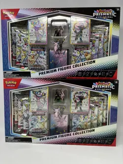 LOT OF 2 - Pokemon Prismatic Evolutions Premium Figure Collection New Sealed - Image 1