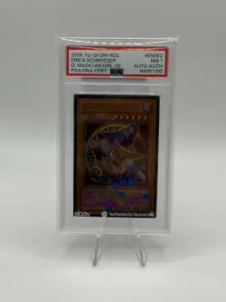 PSA Auto 7 - 2005 Yu-Gi-Oh! Dark Magician Girl RDS-ENSE2 Erica Schroeder Auto - Image 1