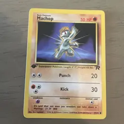 Machop 59/82 1st Edition Near Mint Team Rocket Pokemon Card 1X 🔥 - Image 1