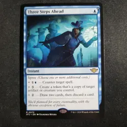 Three Steps Ahead Outlaws of Thunder Junction Regular Magic MTG Card LP - Image 1