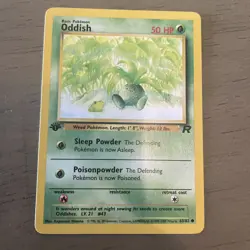 Pokemon Card 1st Edition Common Team Rocket 2000 Oddish 63/82 Near Mint - NM 1X - Image 1