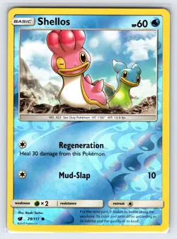 Shello 29/111 2017 Crimson Invasion Pokemon Card Reverse Holo Common - Nm/Vlp - Image 1