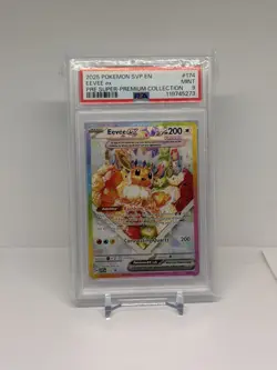 Pokemon Eevee TCG Prismatic Evolutions Black Star Promo Card 174 PSA 9 Mint - Image 1