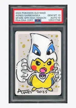 Pokemon PSA 10 AUTO 10 Spare Card Agnes Garbowska 2023 Old Maid Japanese #1 - Image 1