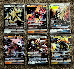 LOT OF 6 HOLO FULL ART SUN & MOON POKEMON CARDS NM BUZZWOLE,NECROZMA,SILVALLY - Image 1