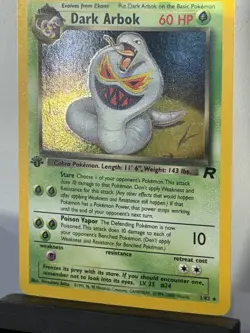 1st Edition Pokemon TCG Dark Arbok Holo Card 2/82 Team Rocket Series - Image 2