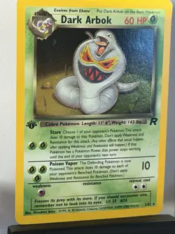1st Edition Pokemon TCG Dark Arbok Holo Card 2/82 Team Rocket Series - Image 3
