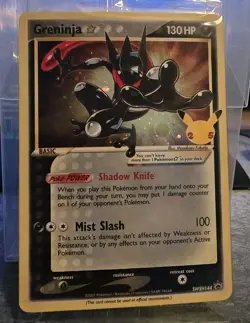 Greninja Gold Star SWSH144 Black Star Promo 2021 Celebrations Pokemon Card TCG - Image 1