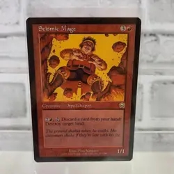 1999 Magic The Gathering: Mercadian Masques Seismic Mage 211/350 - Image 1