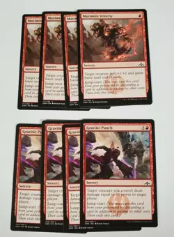 4x Maximize Velocity & 4x Gravitic Punch Guilds of Ravnica MTG Magic the Gather - Image 1