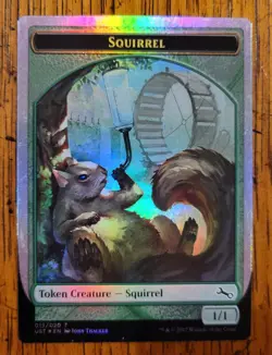 FOIL Squirrel Token x1 MTG Unstable Magic Light Play LP English - Image 1